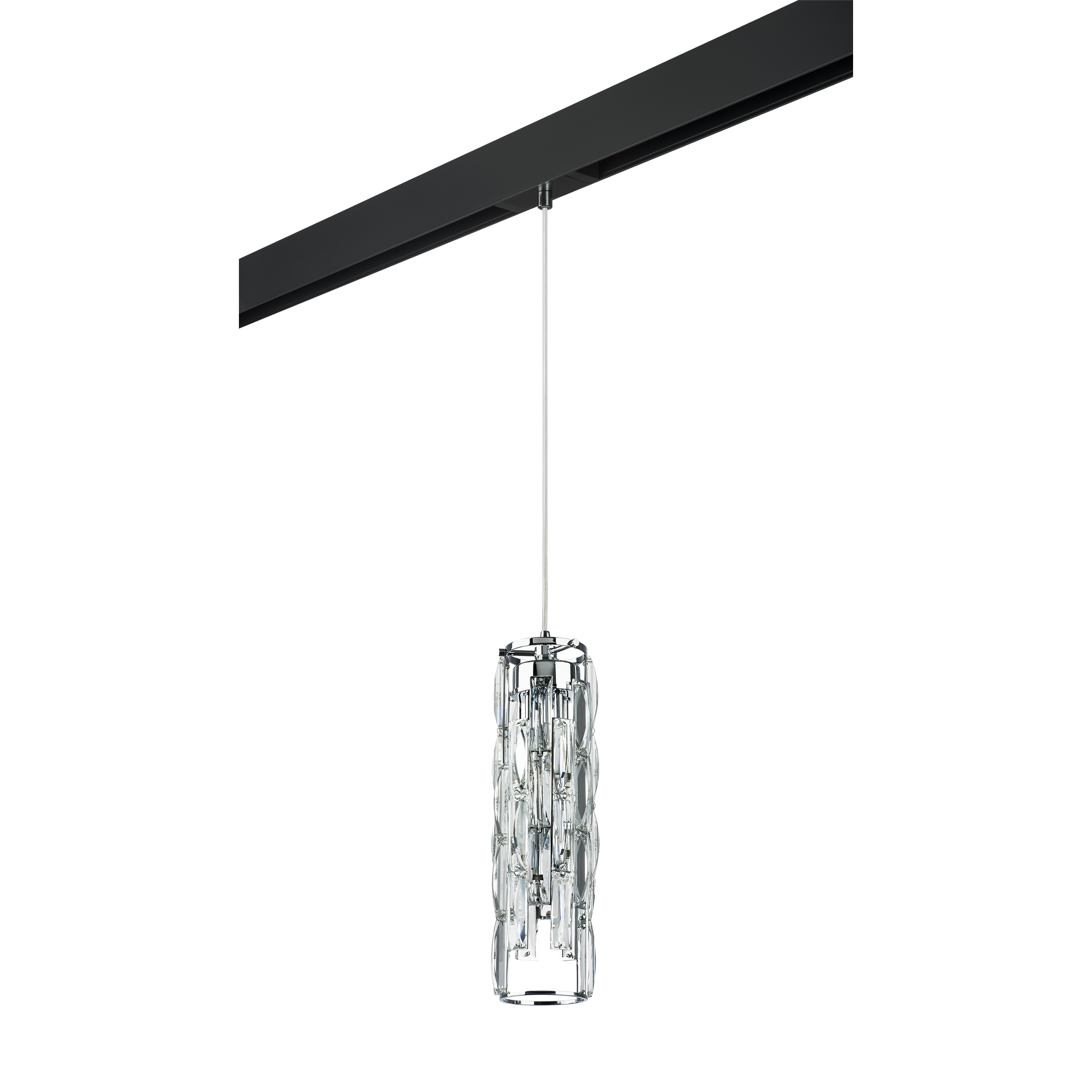 Светильник д/1-фазн трека LIMPIO 4х6W(led) G9 ХРОМ/ПРОЗРАЧНЫЙ/ЧЕРНЫЙ (722030+595007)