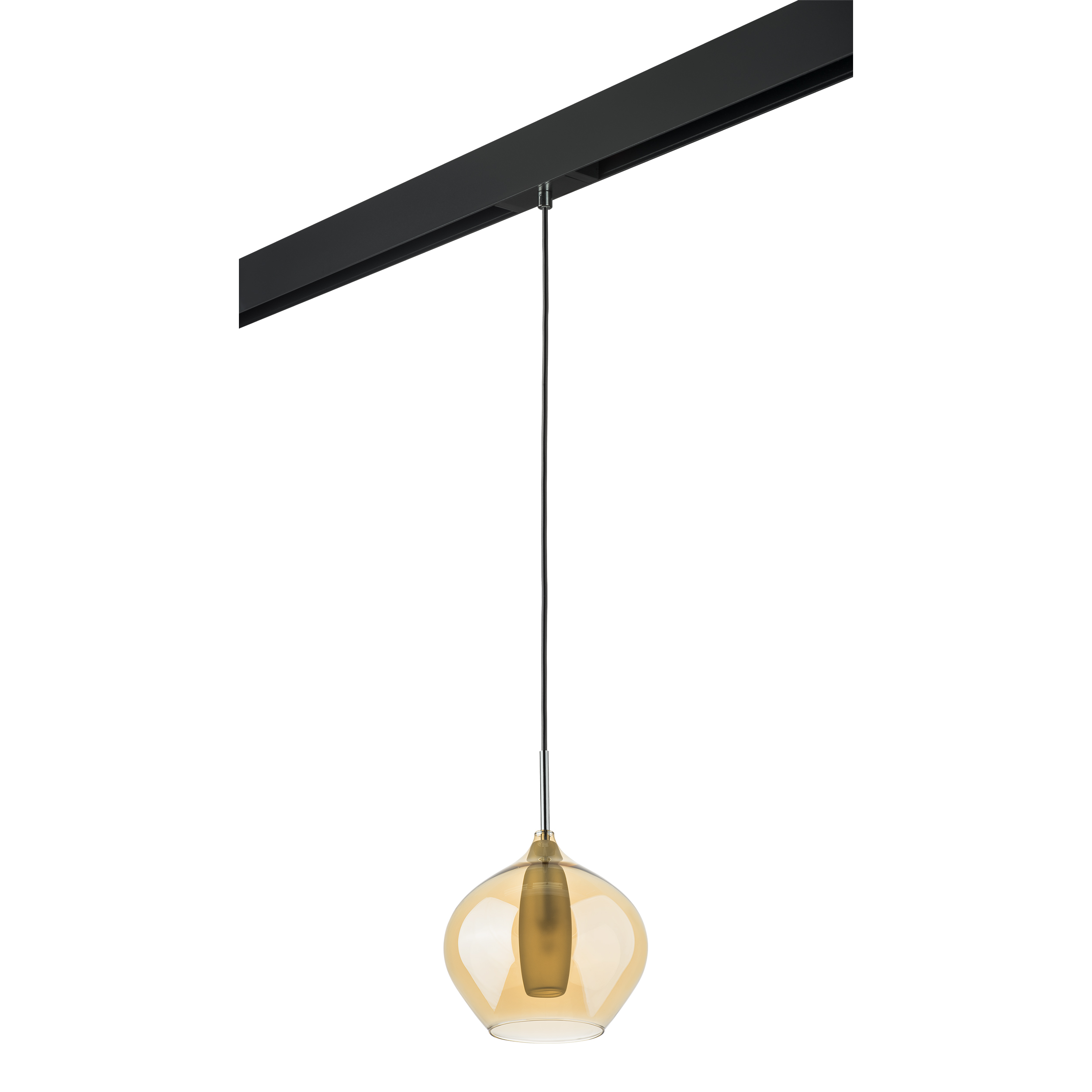 Светильник д/1-фазн трека PENTOLA 1х25W G9 ХРОМ/ЯНТАРЬ/ЧЕРНЫЙ (803043+595007)