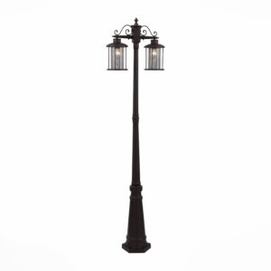 Светильник уличный наземный ST-Luce Темный кофе/Прозрачный, Темный кофе E27 2*100W