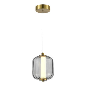 Подвес ST-Luce Латунь/Дымчатый LED 1*10,8W 3000K