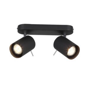 Спот ST-Luce Черный, Хром/Черный GU10 LED 2*3W