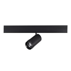 Магнитный трековый светильник ZOOM Черный LED 1*20W 3000K Lm Ra90 10-55° IP20 D60xH170