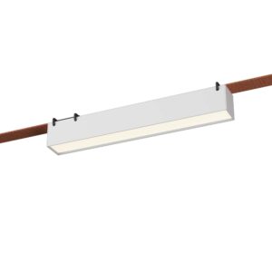 Св-к трек. Белый LED 1*12W 3000K 670Lm Ra90 120 IP20 L323xW40xH45 48V
