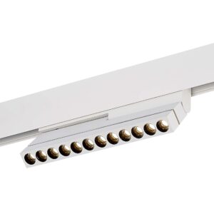 Магнитный трековый светильник Белый LED 1*12W 3000K 450Lm Ra>90 36° IP20 L220xW22xH117