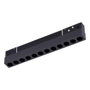 Магнитный трековый светильник Черный LED 1*12W 3000K 550Lm Ra>90 36° IP20 L220xW22xH44