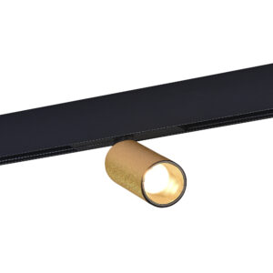 Магнитный трековый светильник Золотистый LED 1*12W 3000K 500Lm Ra>90 IP20 D50xH173 48VV