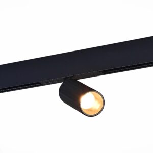 Магнитный трековый светильник Черный LED 1*12W 3000K 550Lm Ra>90 IP20 D50xH173 48VV