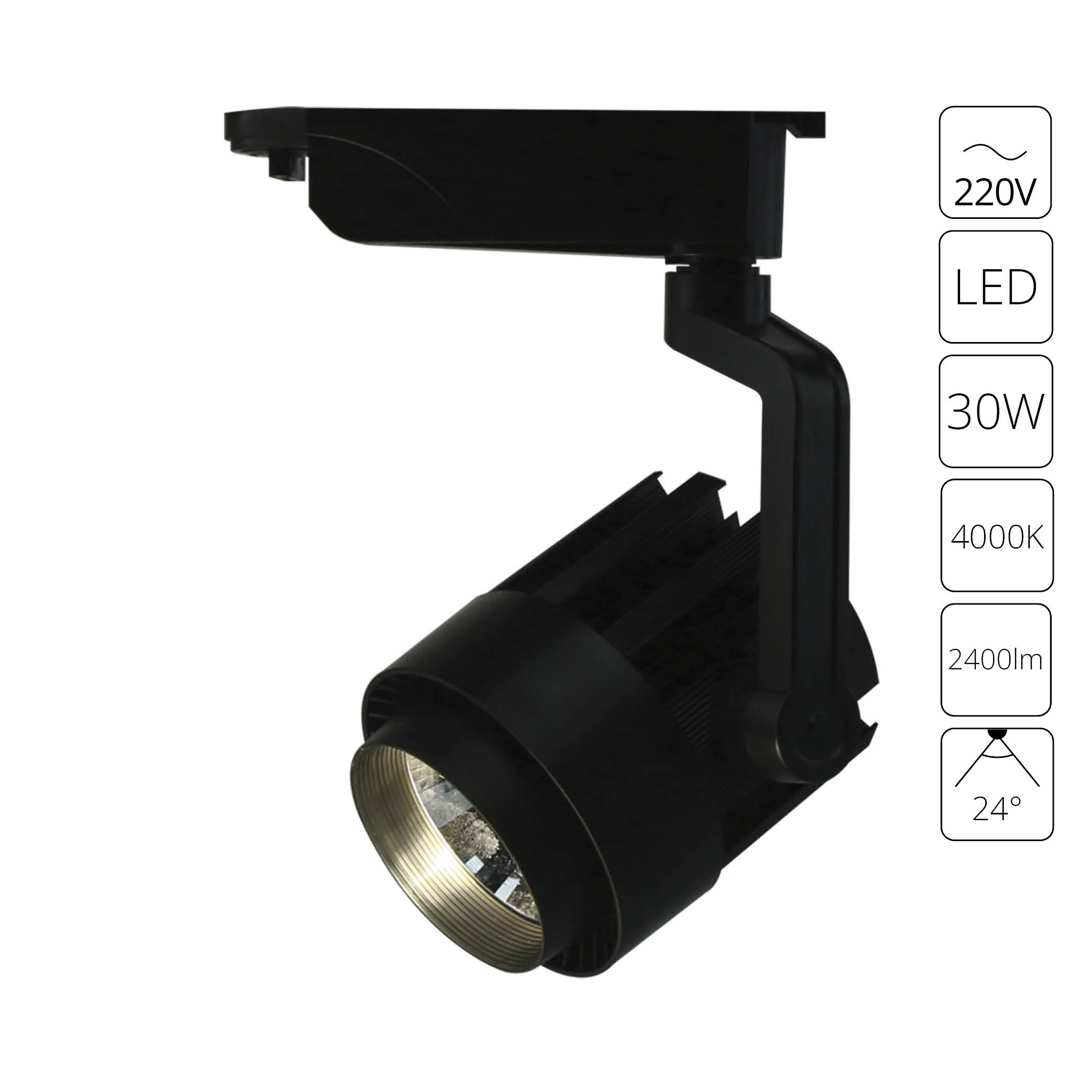 Трековый светильник Arte Lamp VIGILE A1630PL-1BK