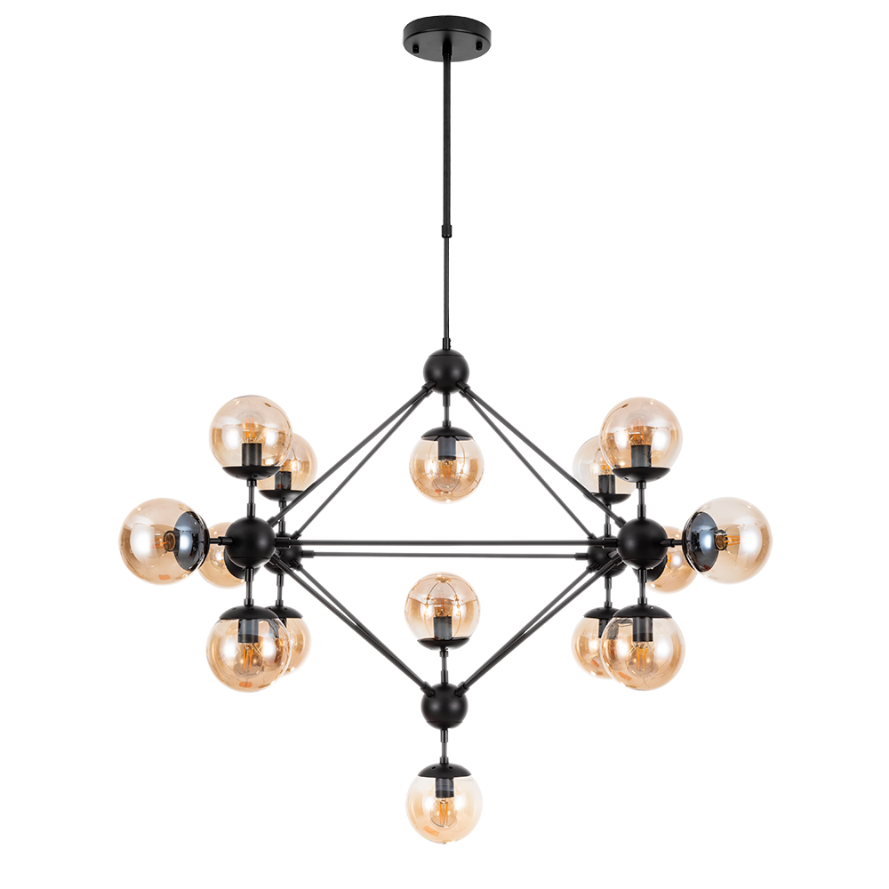 Люстры на штанге Arte Lamp BOLLA A1664SP-15BK