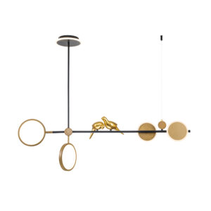 Люстры на штанге Arte Lamp TOLIMAN A2613SP-4BK