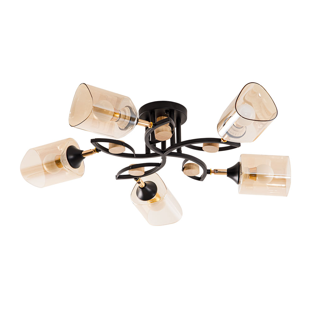 Потолочная Люстры Arte Lamp GLAMORE A5076PL-5BK
