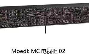 MC02 Декоративный шкаф MC02 черный Сочетание доски и дерева 200*45*50