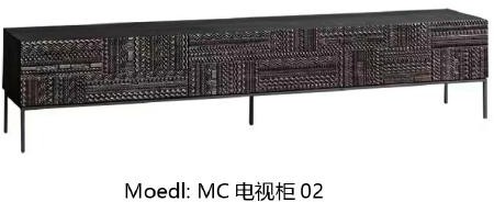 MC02 Декоративный шкаф MC02 черный Сочетание доски и дерева 200*45*50