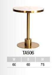 TA506 чайный столик  на ножке  нержавеющая сталь 60*60*75