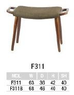 F311 Табурет серый+дерево 63*36*42