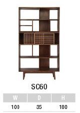 SC60 Декоративный шкаф открытый Массивная древесина 100*35*100